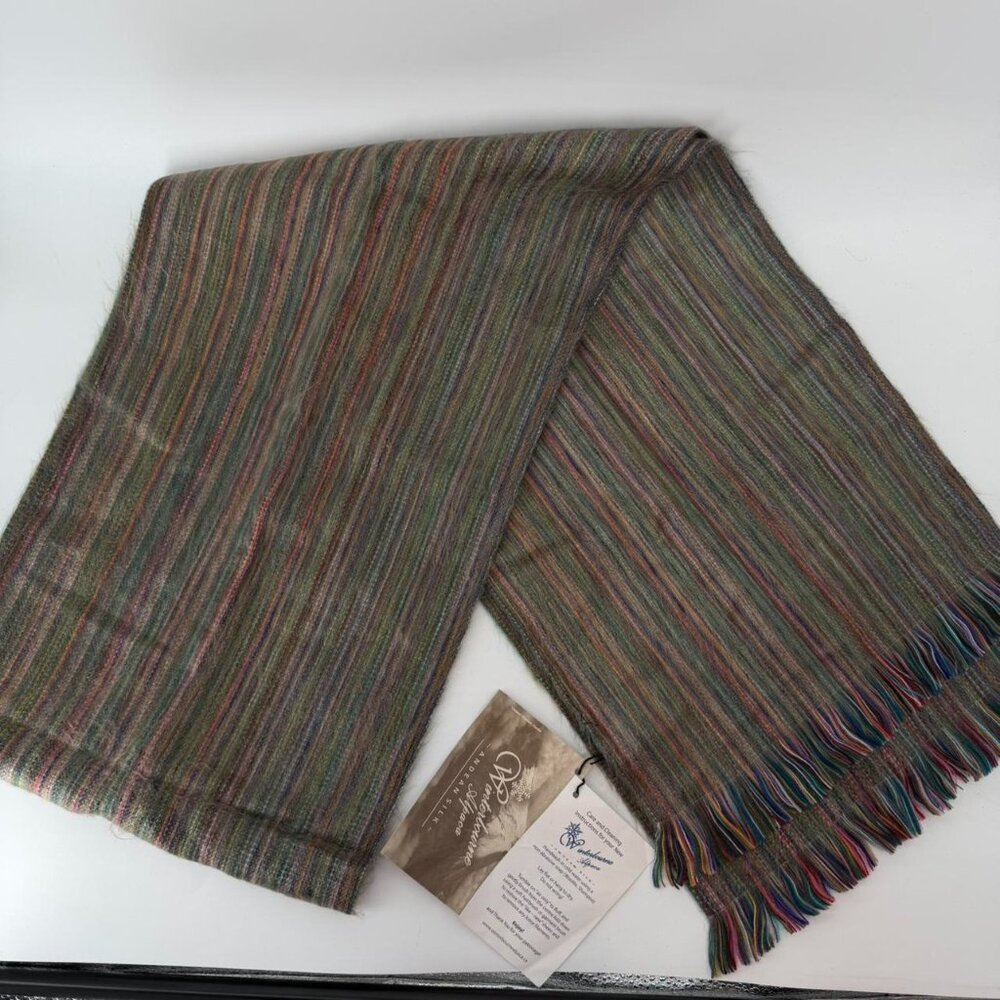 NWT Winterbourne Andean Alpaca Scarf 60% Alpaca Handmade Ecuador Multicolor